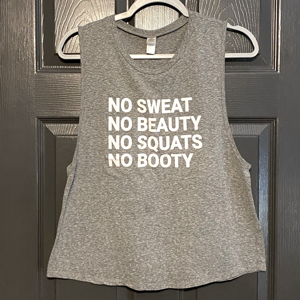No squats no booty Womens Muscle T-shirt SZ XL